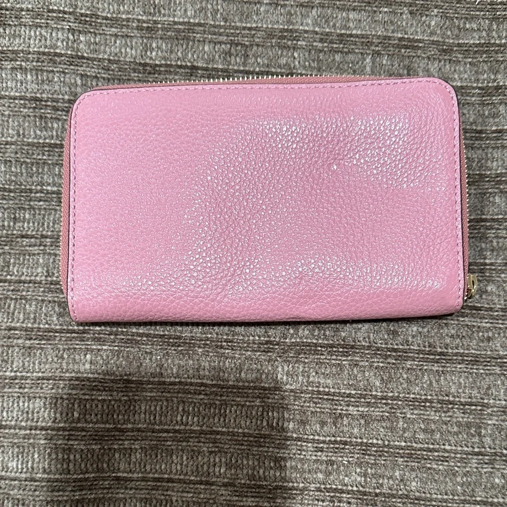 Coach Pink Pebbled Leather Wallet - Picture 4 of 5